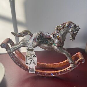 3/$30
Glittering Silver and Brown Rocking Horse Figurine/ornament